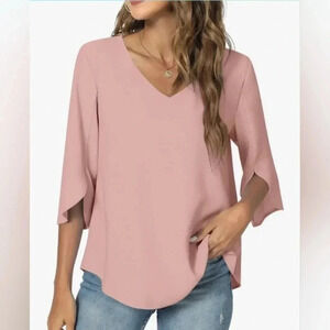 Women's Taohuadao Blouse, Pink, Size Small, Pre-Owned